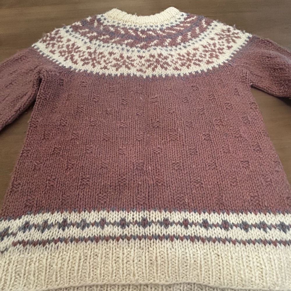 Hilda LTD Woman's VTG Knitted 100% Wool Sweater Multi Color Long Sleeve Large L - Picture 2 of 7